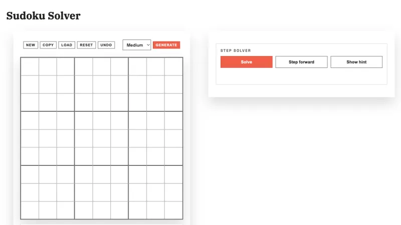 Sudoku Editor puzzle board